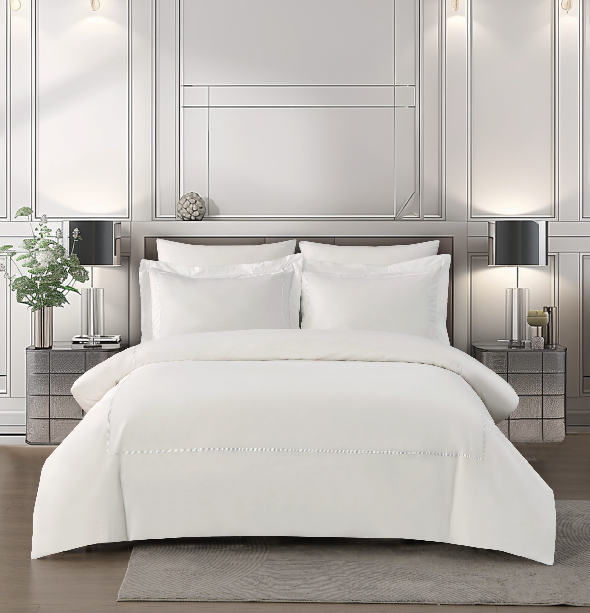 סט מצעים לבן דגם רויאלטי מאריוט סט מצעים לבן דגם רויאלטי מאריוט