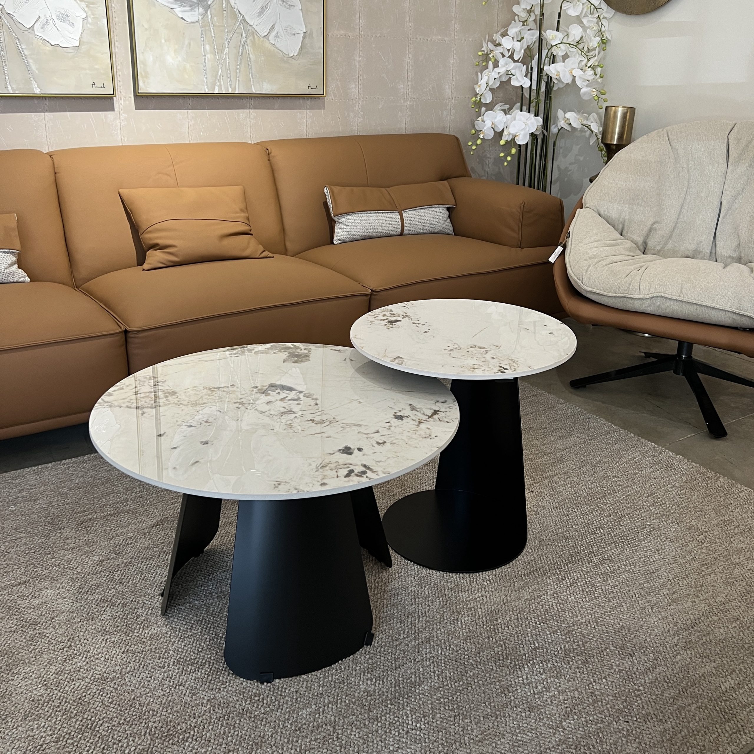 סט שולחנות סלון עם נשכן מרבל דגם סופיטל סט שולחנות סלון עם נשכן מרבל דגם סופיטל