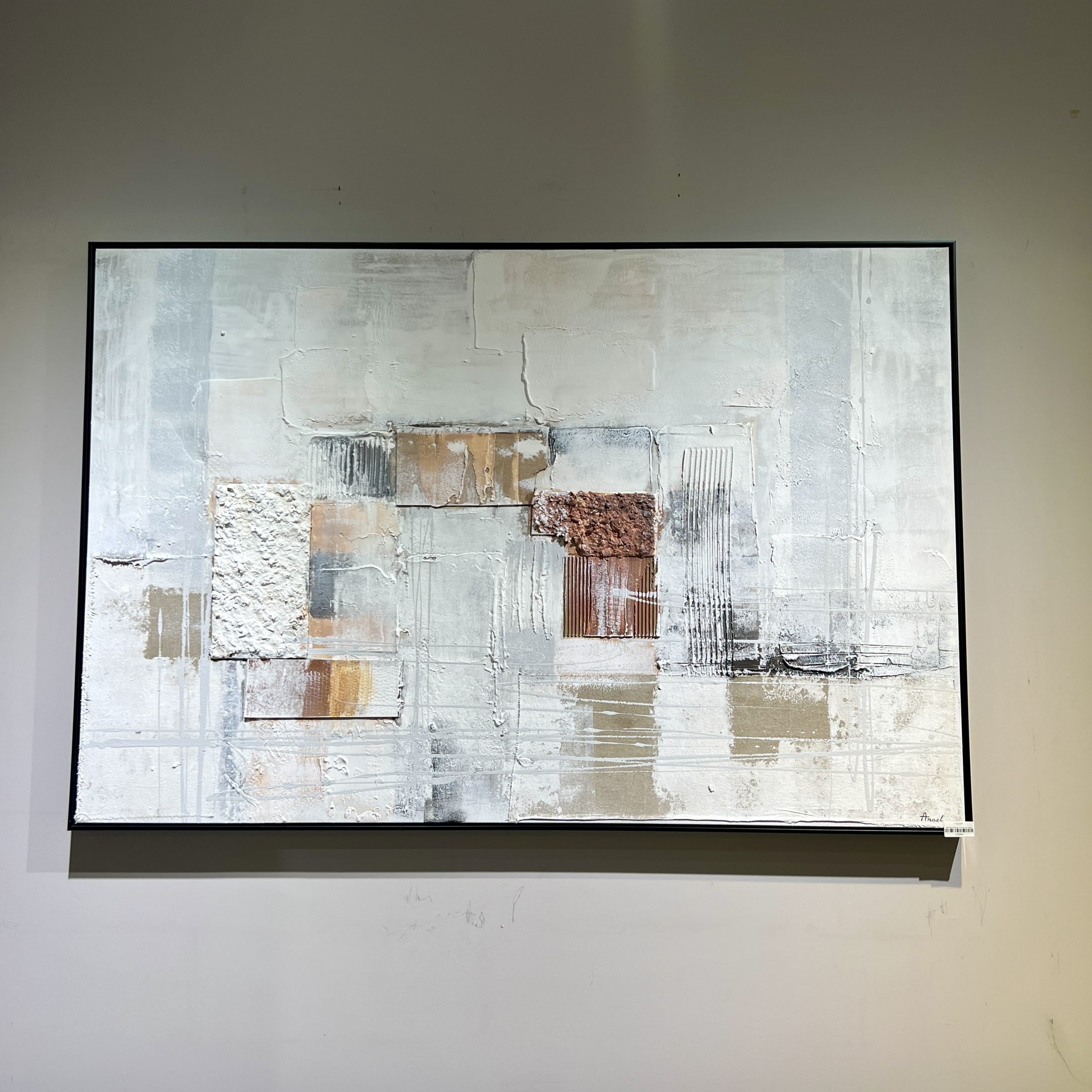 תמונה שמן אבסטרקט צבעים עדינים בשילוב מסגרת דגם אנאל תמונה שמן אבסטרקט צבעים עדינים בשילוב מסגרת דגם אנאל