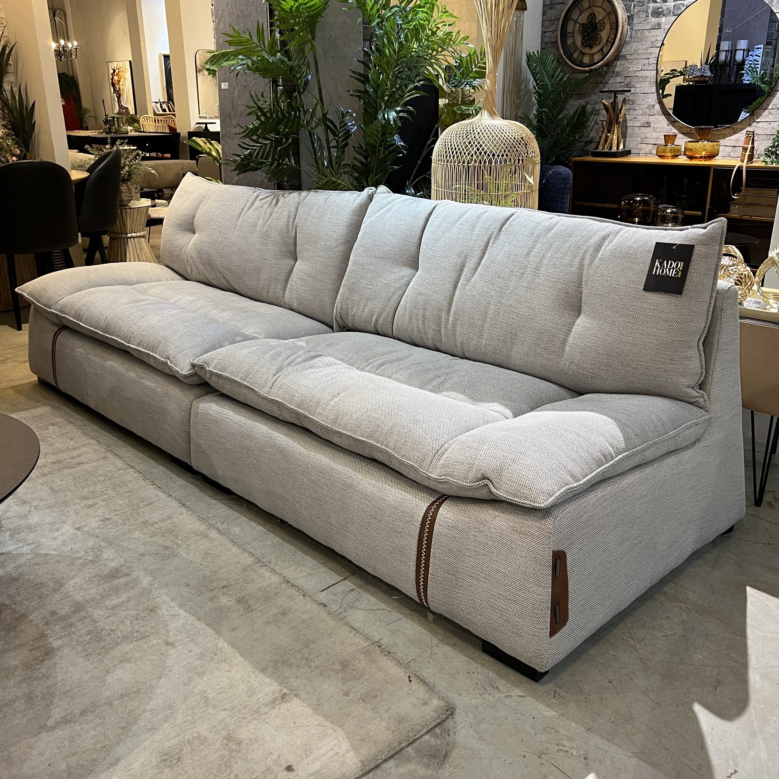 ספה והדום ורונה אריג אפור דגם סופיטל ספה והדום ורונה אריג אפור דגם סופיטל