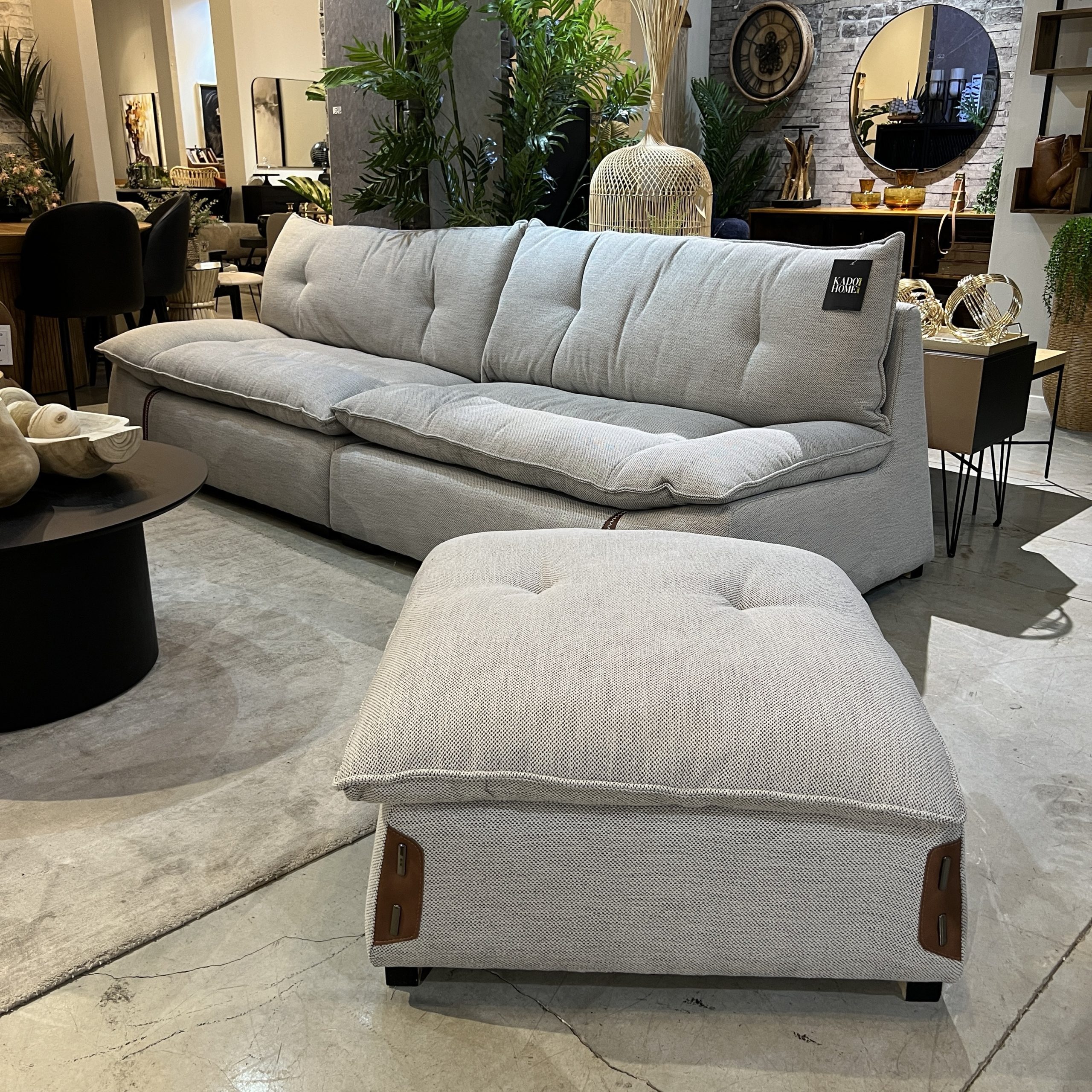 ספה והדום ורונה אריג אפור דגם סופיטל photo number 7