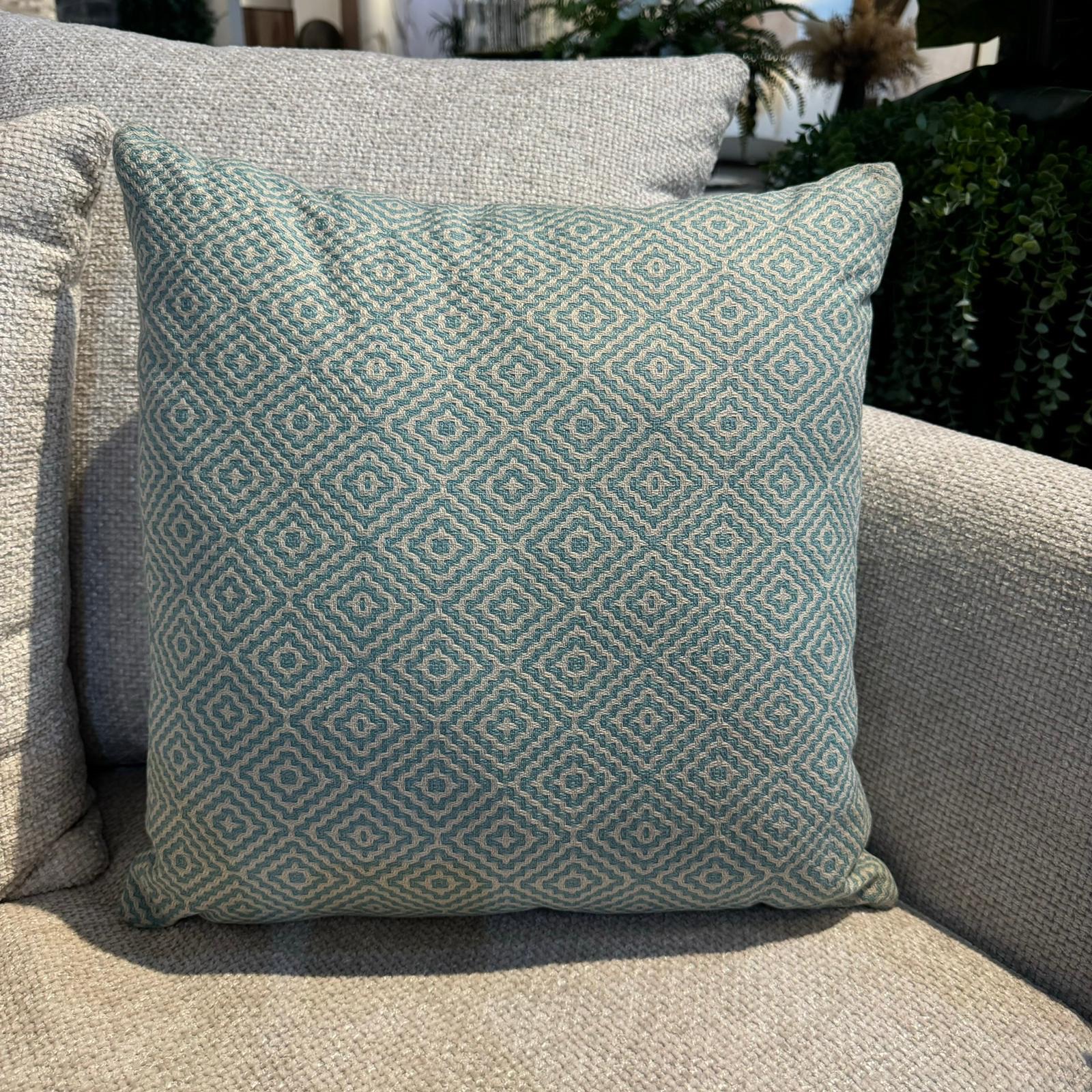 כרית נוי מרובעת טורקיז טקסטורה