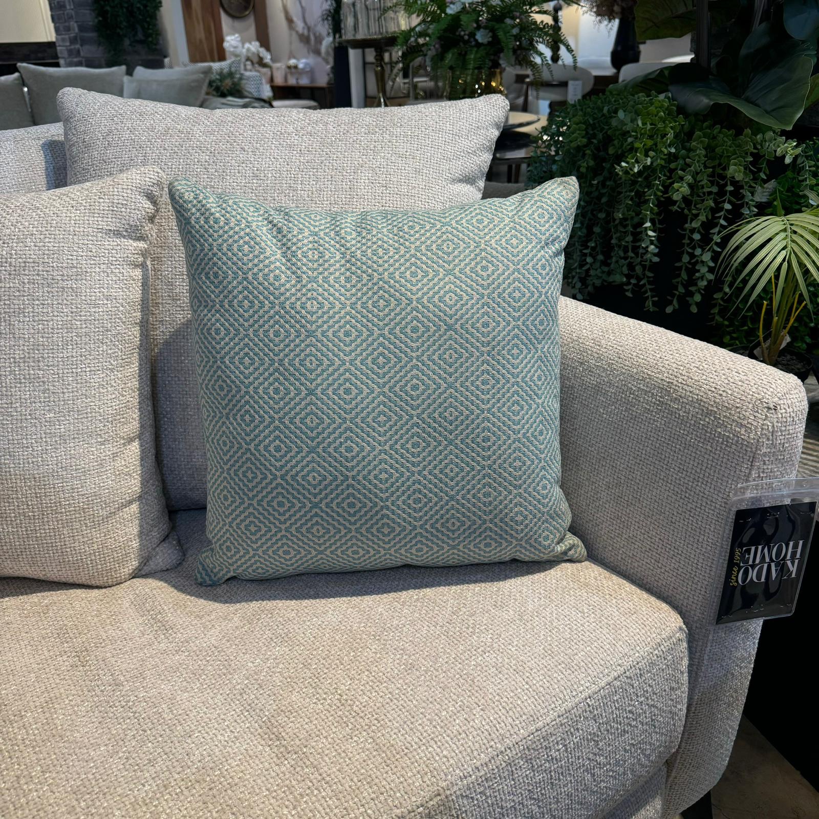 כרית נוי מרובעת טורקיז טקסטורה