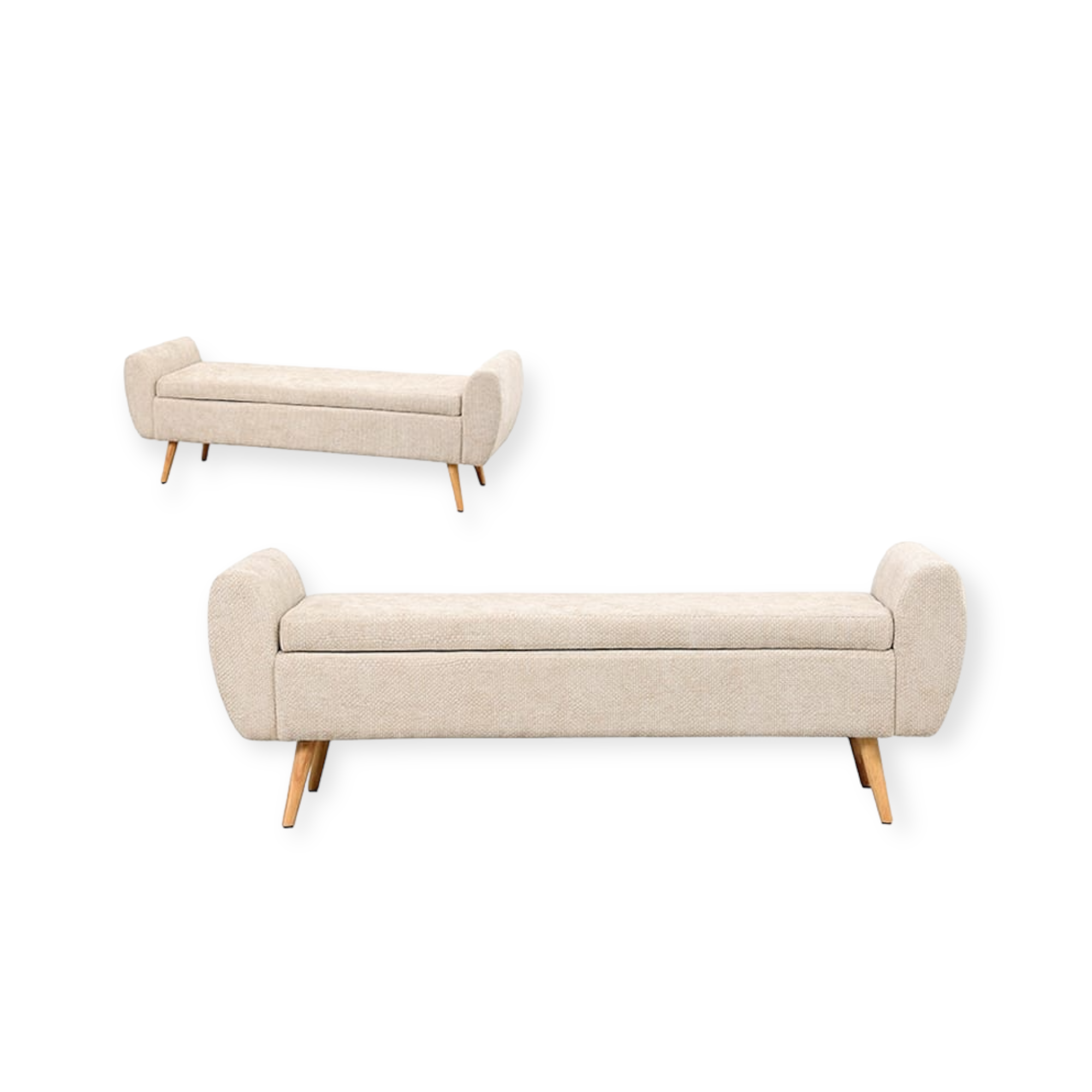 ספסל אחסון נפתח שתי וערב