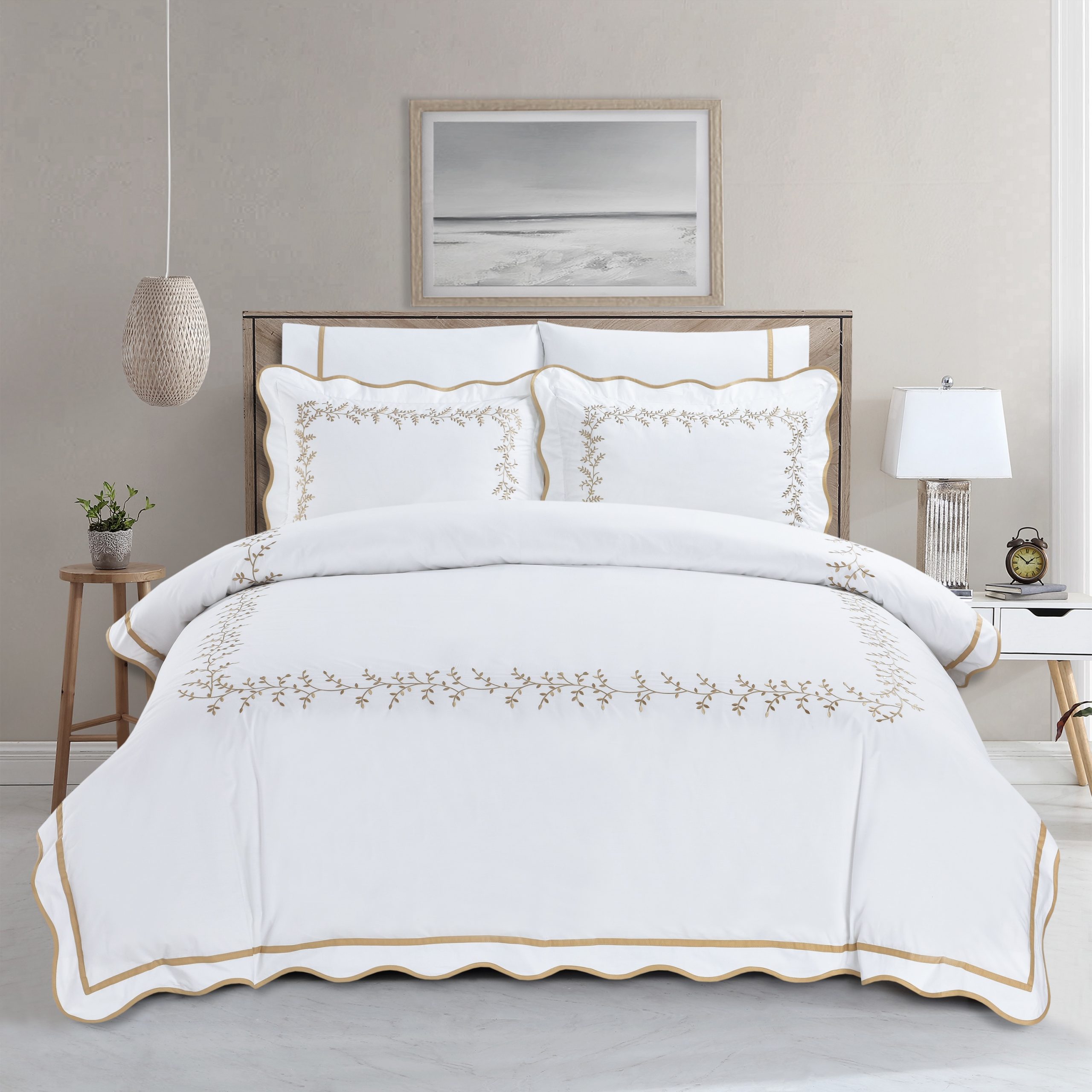 סט מצעים לבן וזהב דגם רויאלטי לאונרדו סט מצעים לבן וזהב דגם רויאלטי לאונרדו