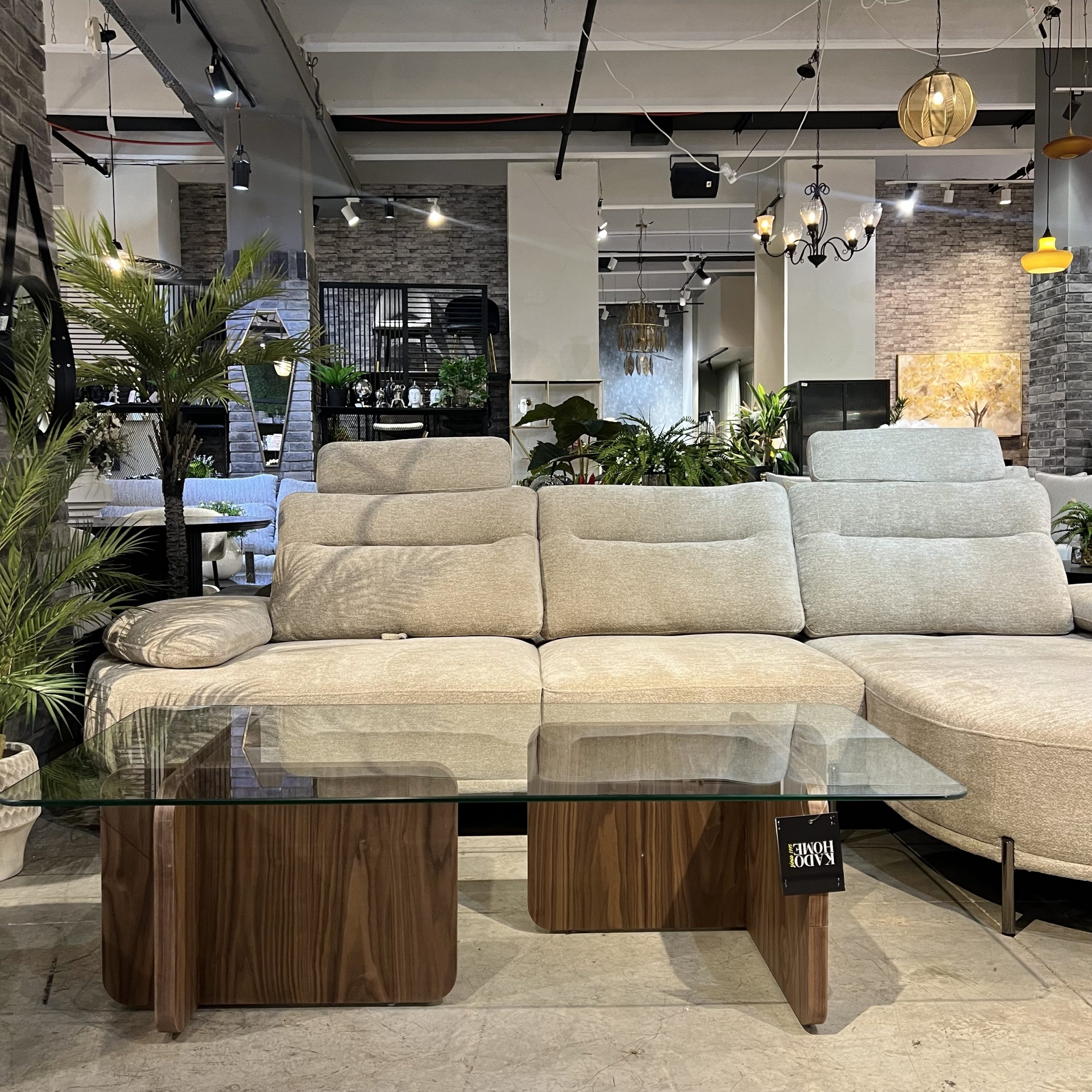 שולחן סלון זכוכית ועץ דגם מואנה שולחן סלון זכוכית ועץ דגם מואנה