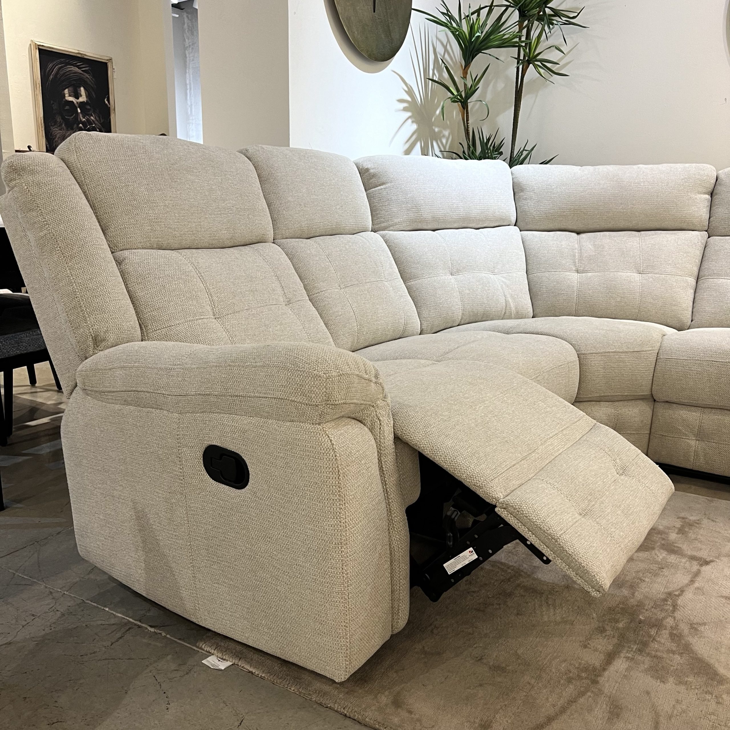 ספה פינתית ריקליינר שמאל אבן דגם טרי ספה פינתית ריקליינר שמאל אבן דגם טרי