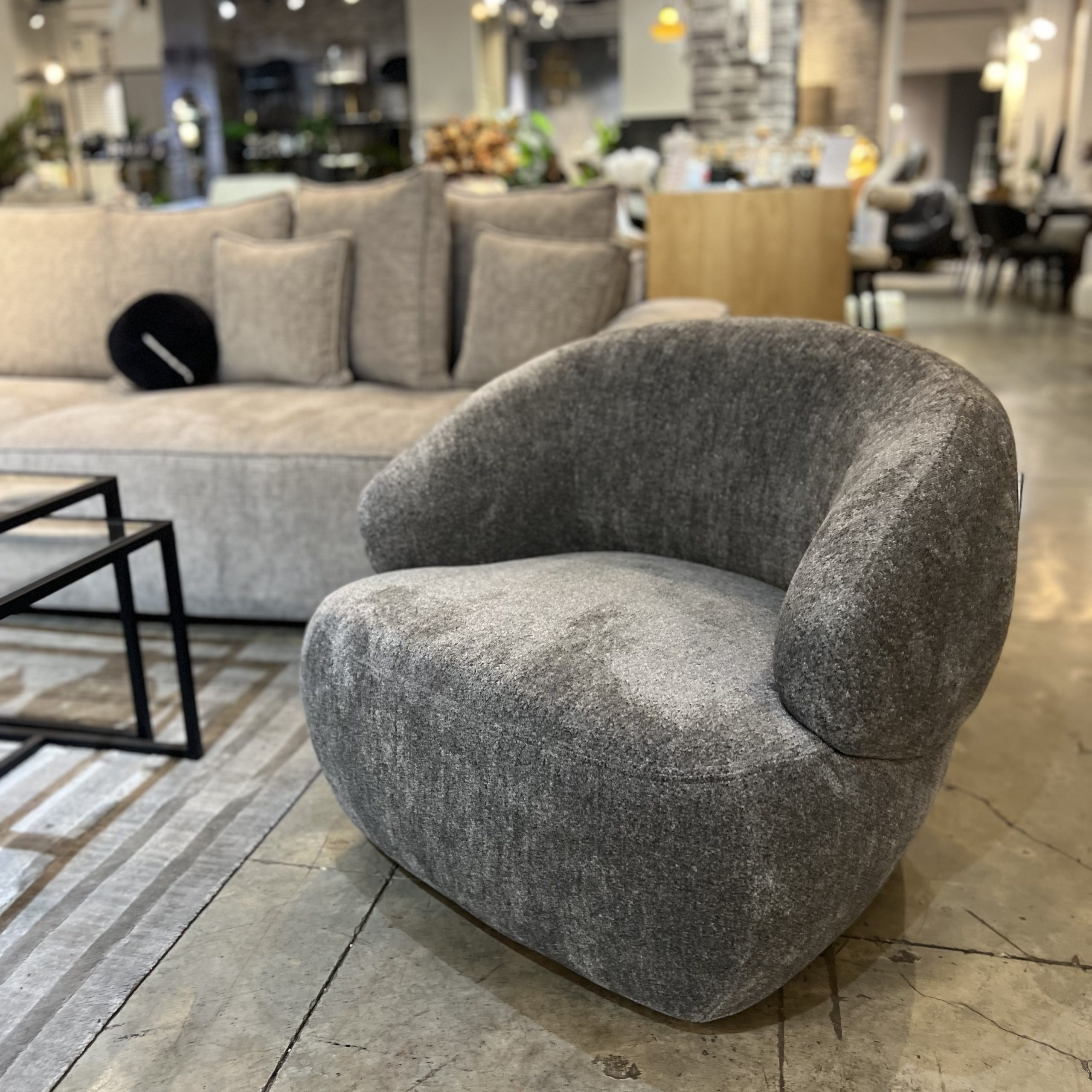 כורסא אריג אפור כהה דגם ביל כורסא אריג אפור כהה דגם ביל