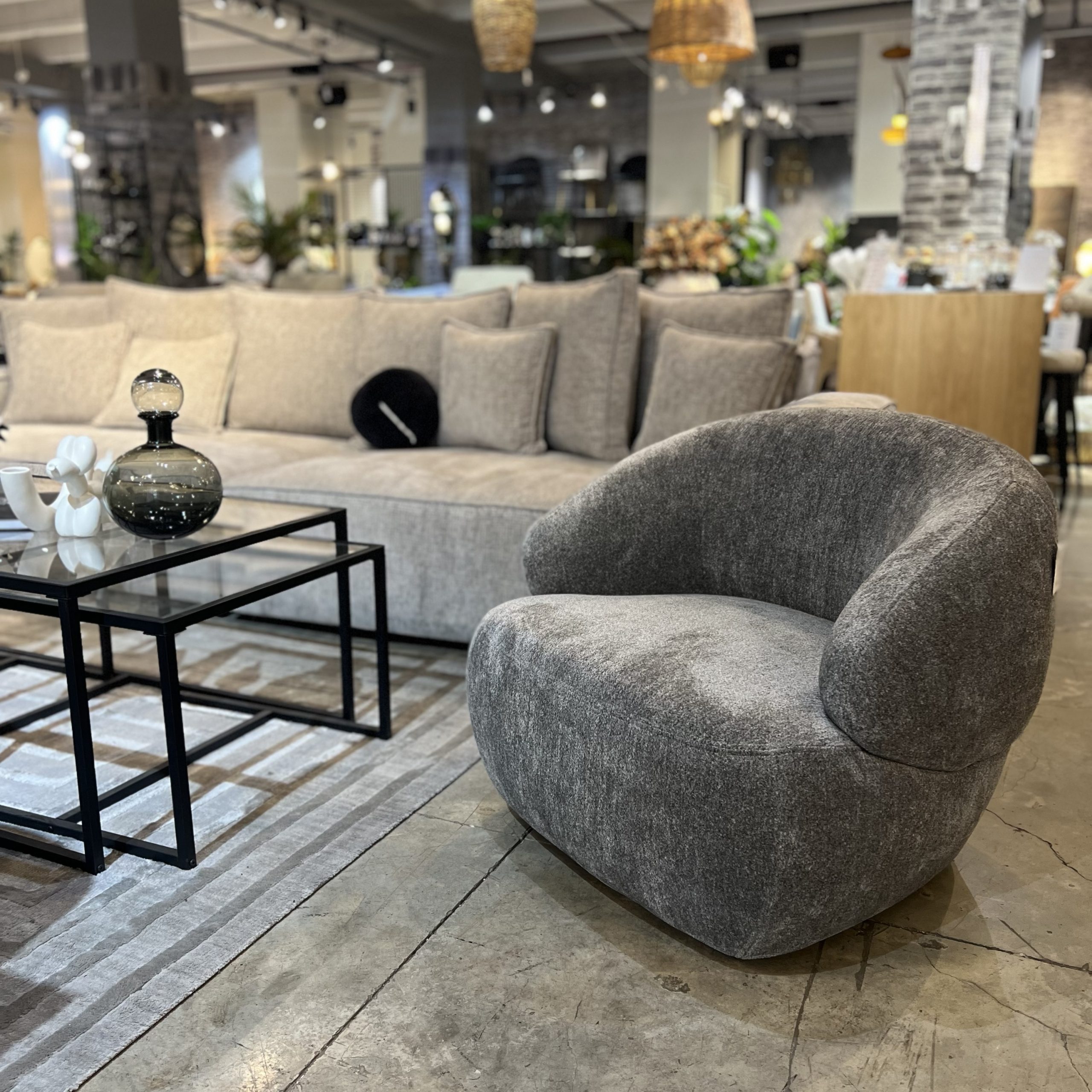 כורסא אריג אפור כהה דגם ביל כורסא אריג אפור כהה דגם ביל