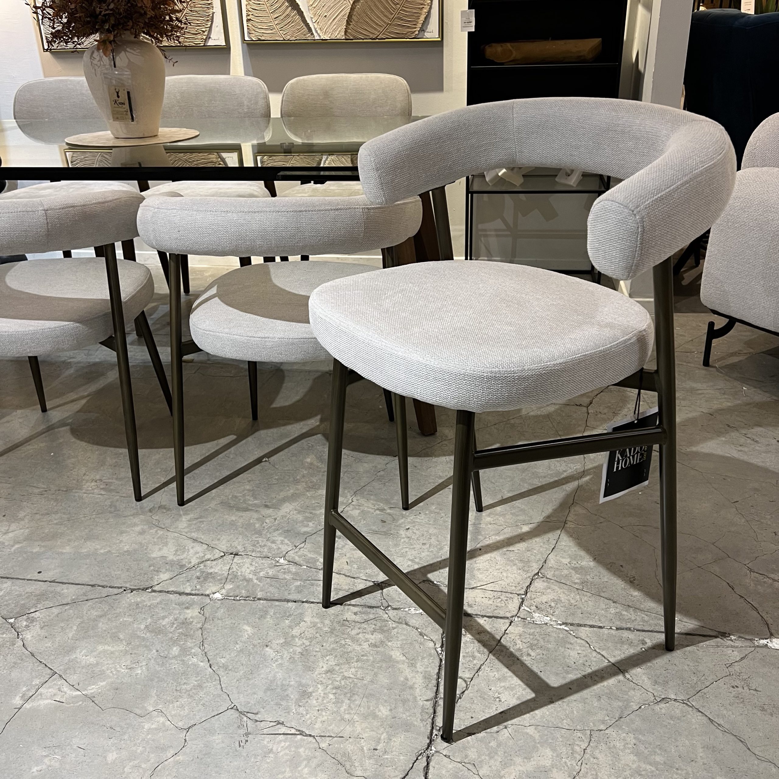 כסא בר גוזי דגם רוני אריג אבן כסא בר גוזי דגם רוני אריג אבן