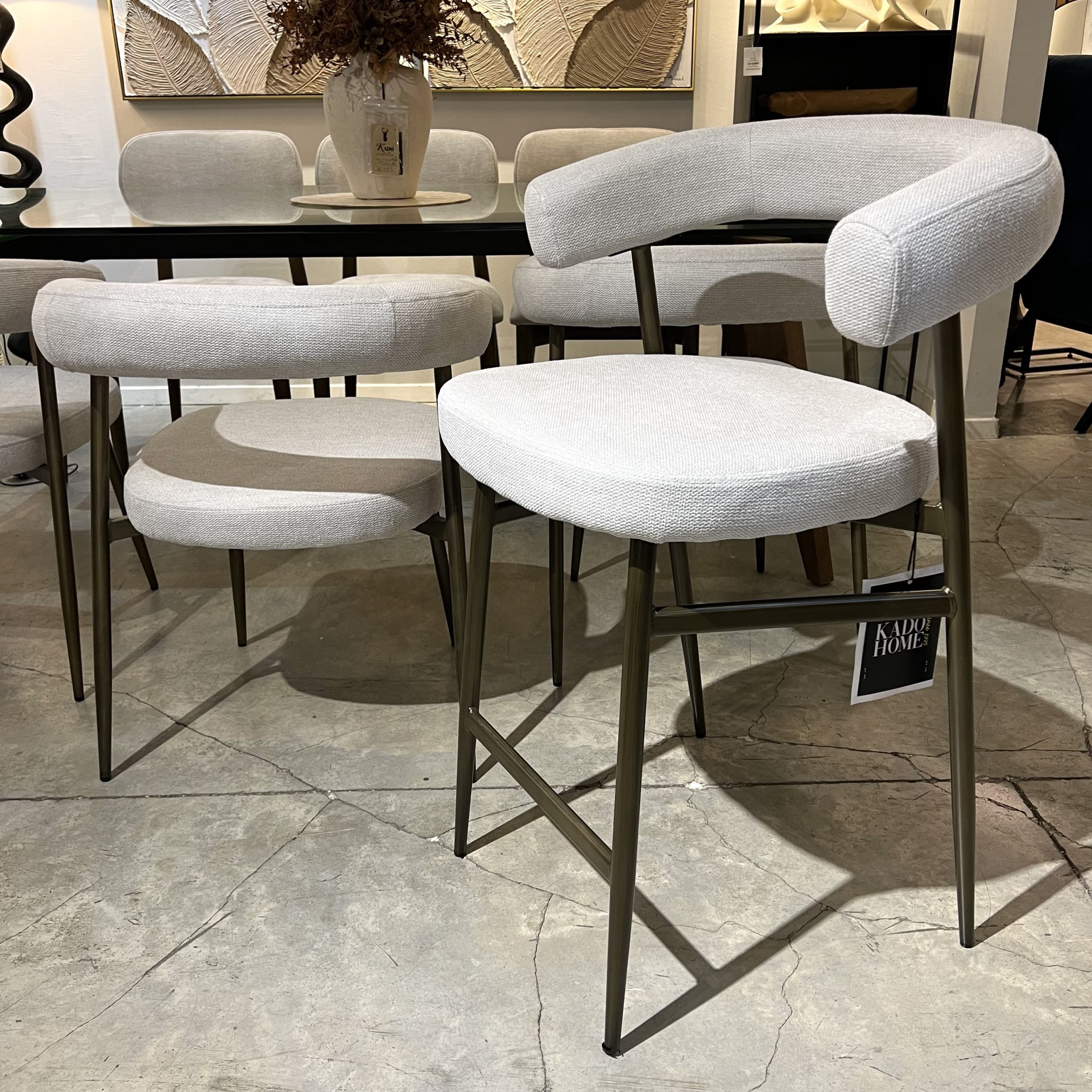 כסא בר גוזי דגם רוני אריג אבן כסא בר גוזי דגם רוני אריג אבן