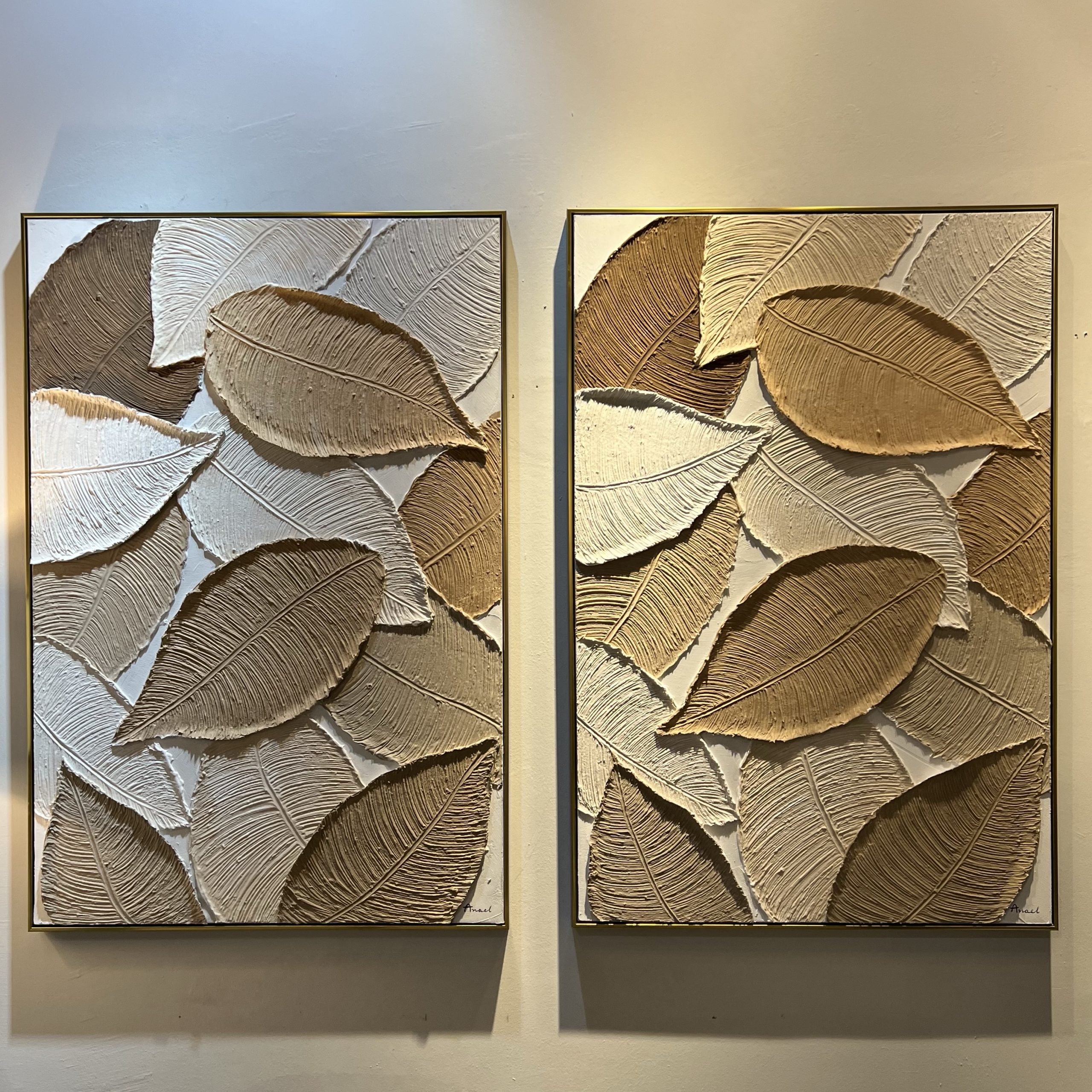 תמונה אנאל עלים דגם R בשילוב תבליט בד תמונה אנאל עלים דגם R בשילוב תבליט בד