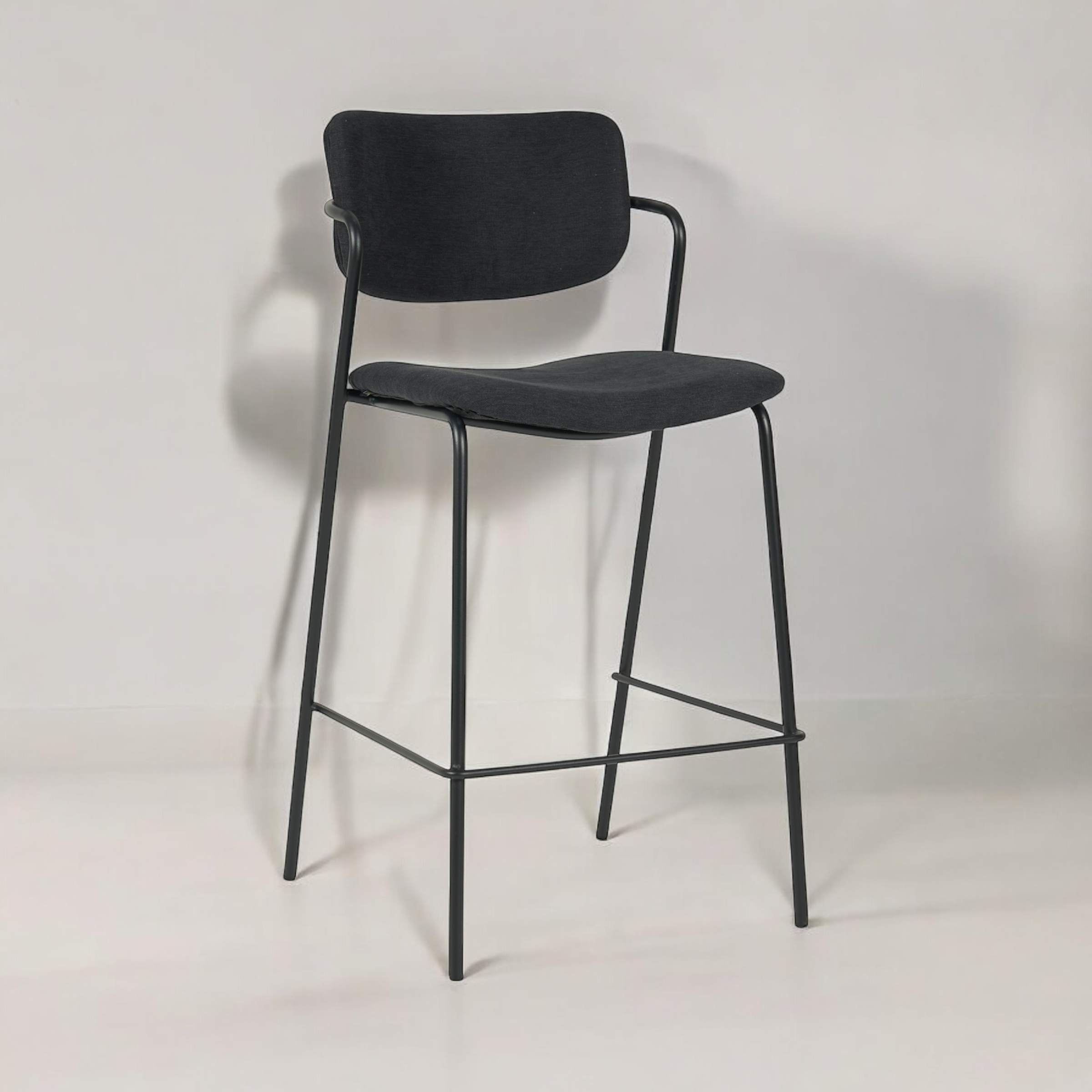 כיסא בר דגם לוסיאן בד אריג שחור - SALE כיסא בר דגם לוסיאן בד אריג שחור - SALE