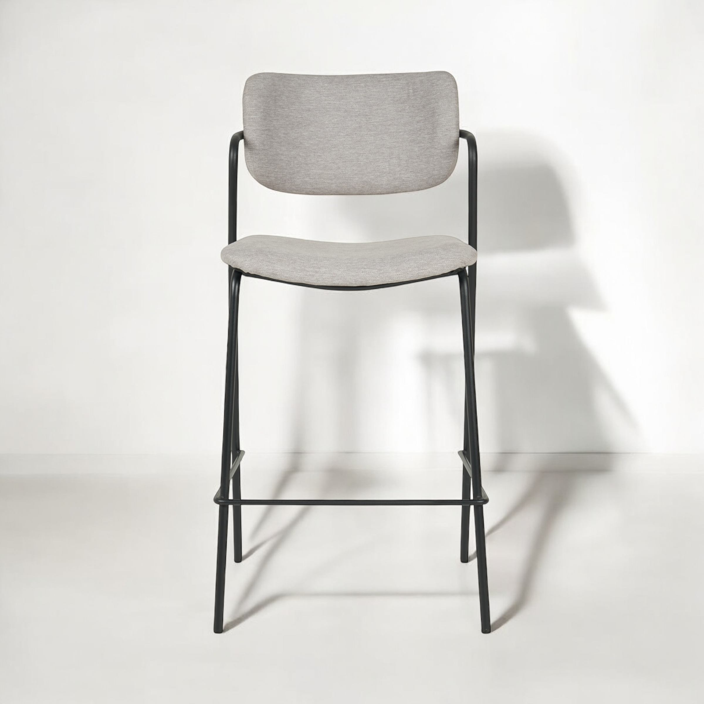 כיסא בר דגם לוסיאן בד אריג אפור - SALE כיסא בר דגם לוסיאן בד אריג אפור - SALE