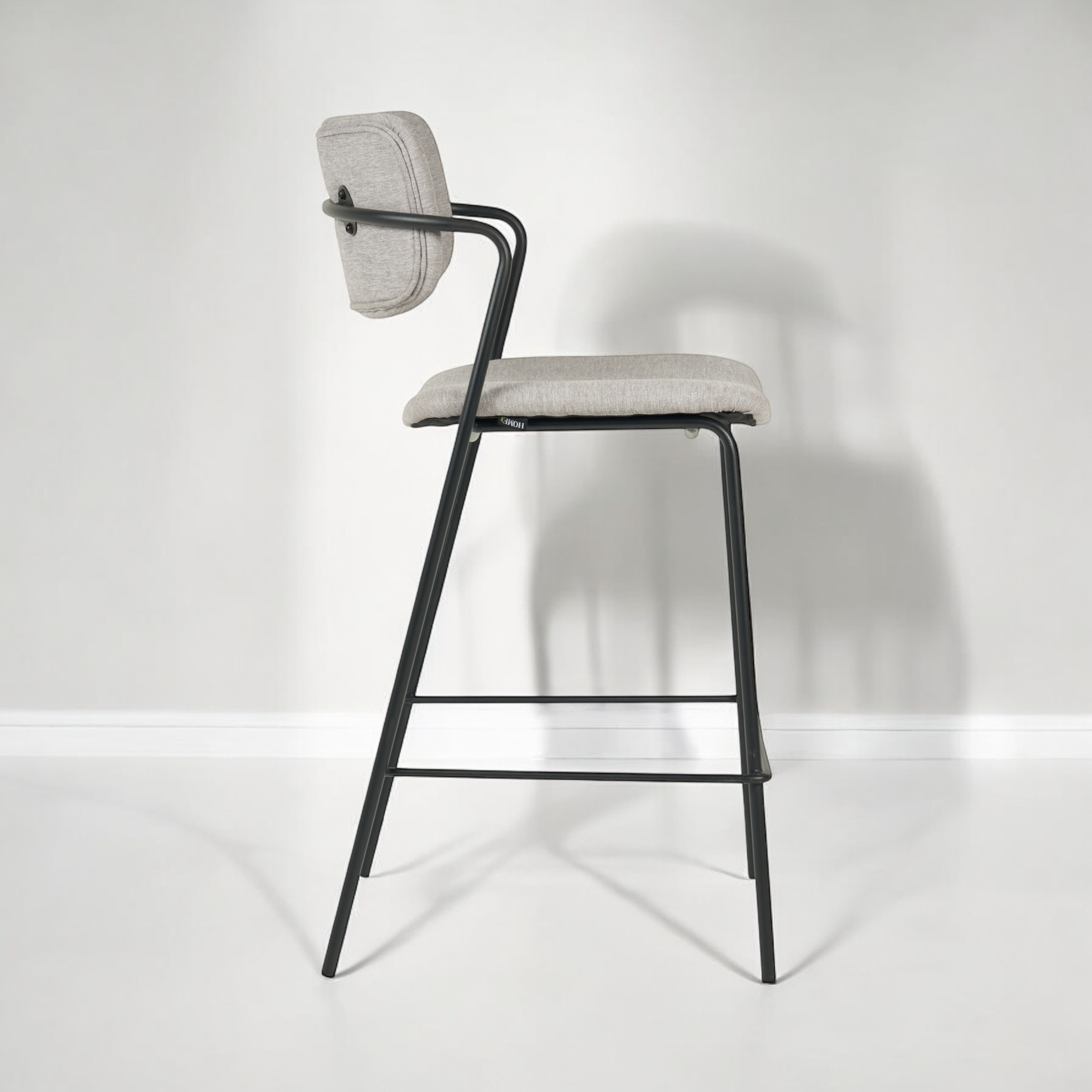 כיסא בר דגם לוסיאן בד אריג אפור - SALE כיסא בר דגם לוסיאן בד אריג אפור - SALE