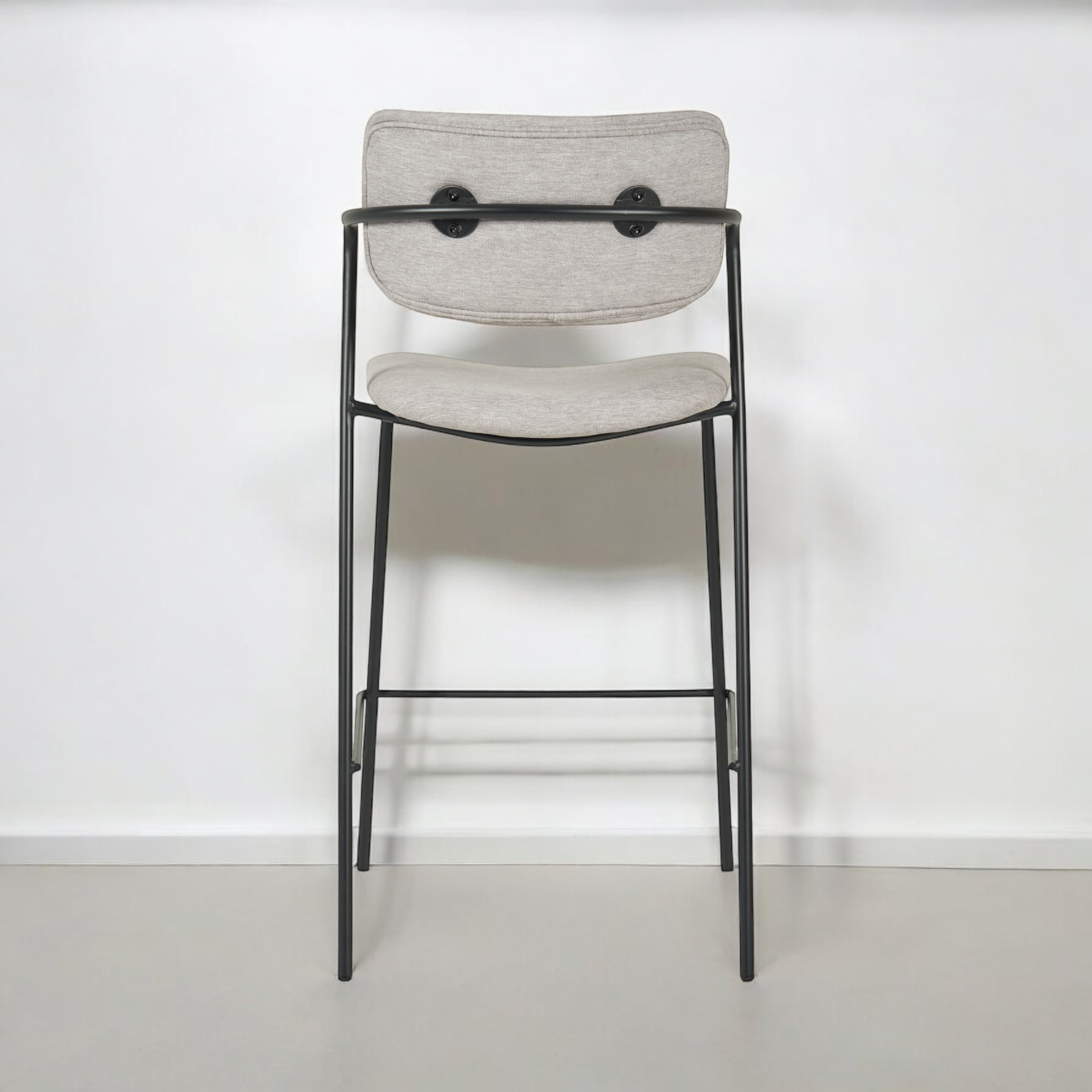 כיסא בר דגם לוסיאן בד אריג אפור - SALE כיסא בר דגם לוסיאן בד אריג אפור - SALE