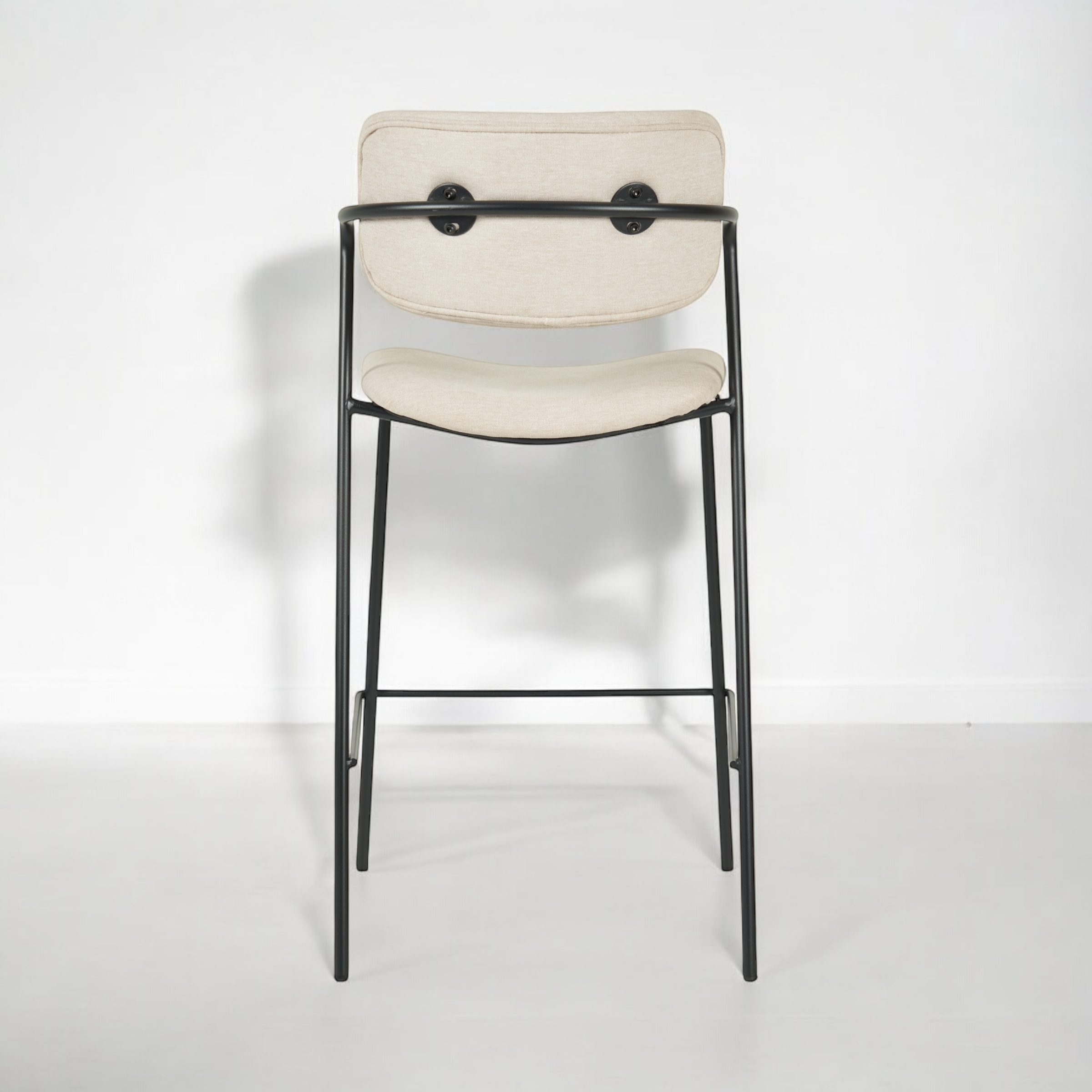 כיסא בר דגם לוסיאן בד אריג בז - SALE כיסא בר דגם לוסיאן בד אריג בז - SALE