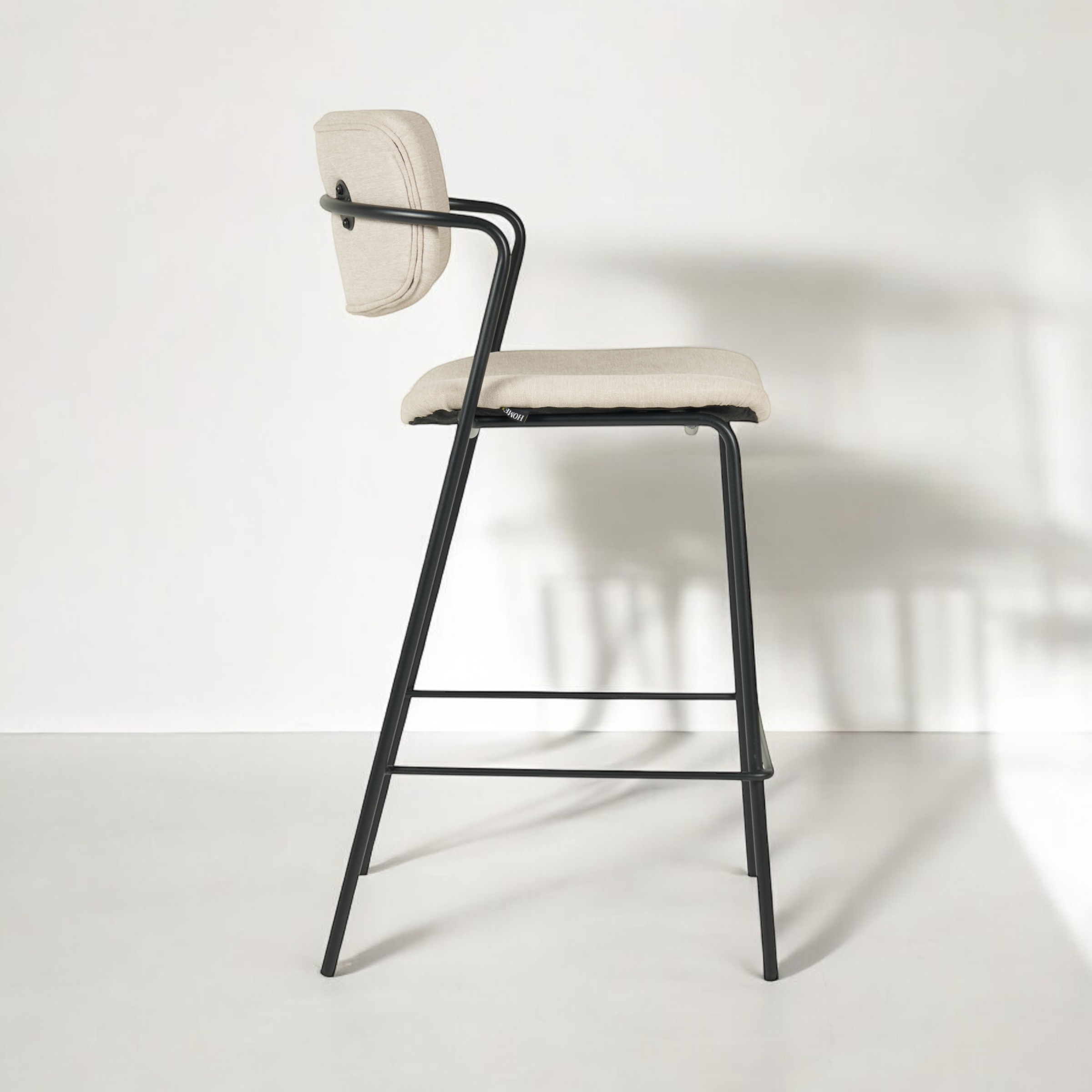 כיסא בר דגם לוסיאן בד אריג בז - SALE כיסא בר דגם לוסיאן בד אריג בז - SALE