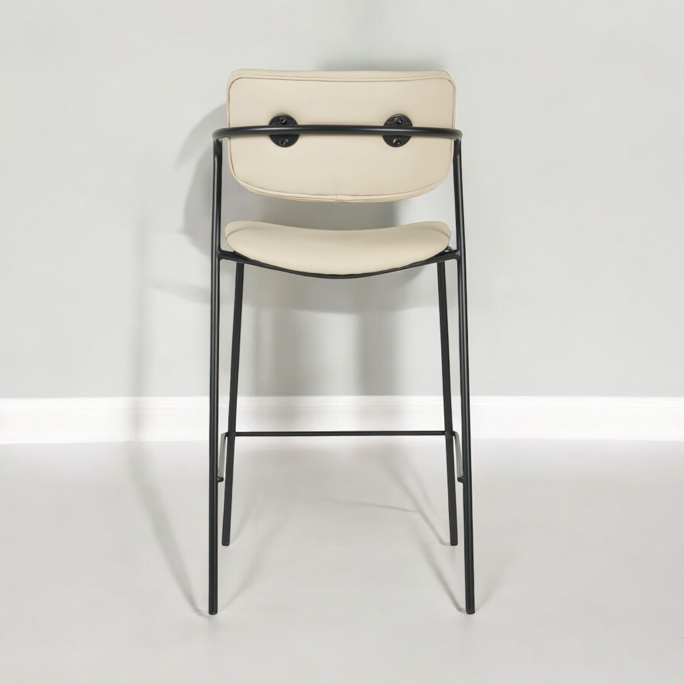 כיסא בר דגם לוסיאן בד דמוי עור בז - SALE כיסא בר דגם לוסיאן בד דמוי עור בז - SALE