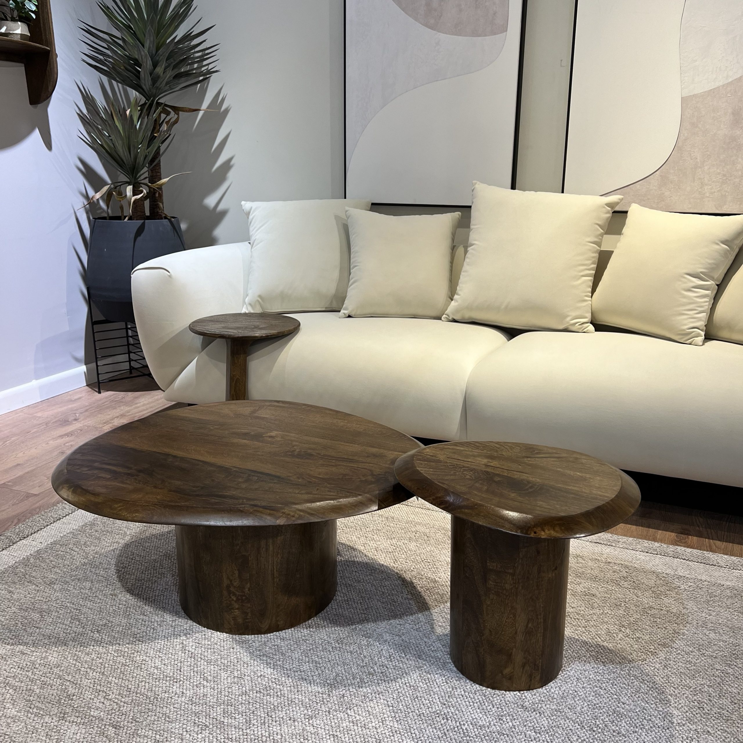 שולחנות קפה עץ 2 חלקים משולש דגם נוקס שולחנות קפה עץ 2 חלקים משולש דגם נוקס