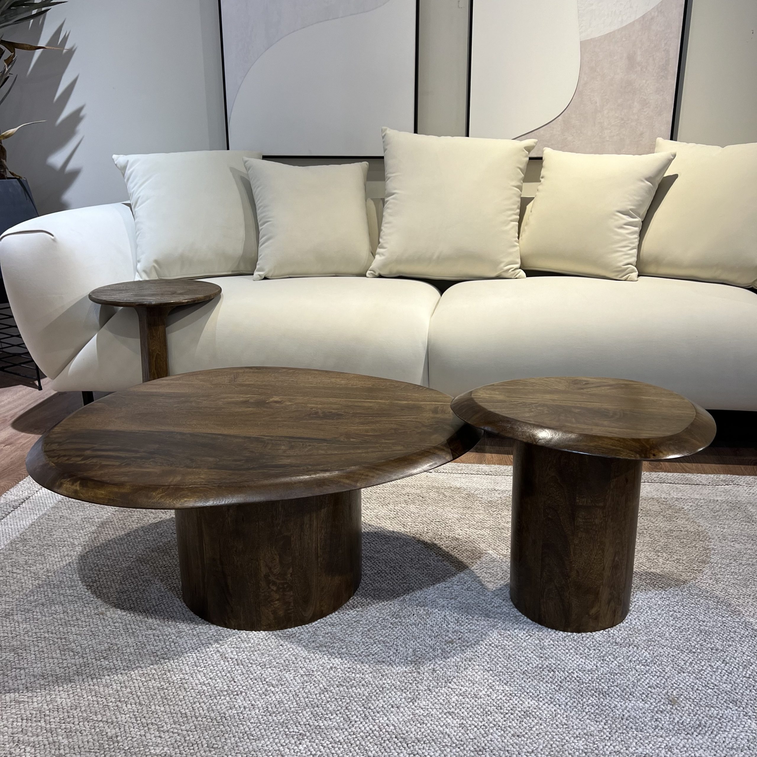 שולחנות קפה עץ 2 חלקים משולש דגם נוקס שולחנות קפה עץ 2 חלקים משולש דגם נוקס